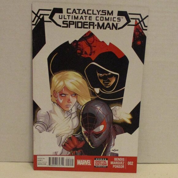 Marvel Cataclysm Ultimate Comics Spiderman #1 & 2 Red White Black Comic Books - Picture 5 of 8